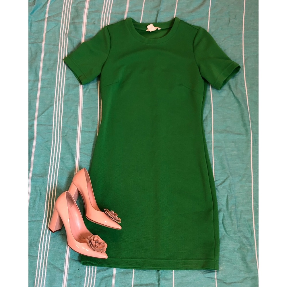 Kelly Green H&M Fitted Work Dress